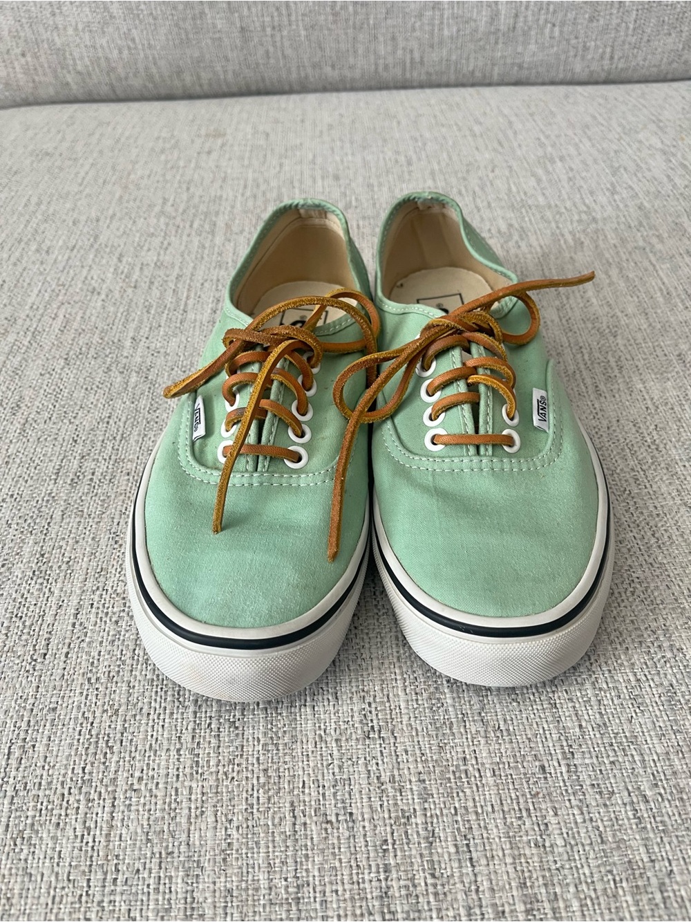 Vans Canvas Low-Top Sneakers in Mint Green